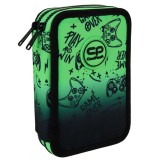 Penar echipat cu 2 compartimente, Coolpack, Jumper 2, Game Over, Verde