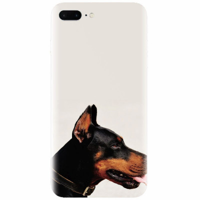 Husa silicon pentru Apple Iphone 8 Plus, Doberman foto