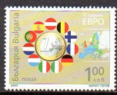 BULGARIA 2009, Monede, 10 ani - Euro, serie neuzata, MNH foto