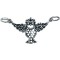 Pandantiv, jolie silver, argint 925, model bufnita patinata, 30 x 15 mm, 2.4 g