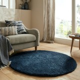Cumpara ieftin Covor Feather Soft Bleumarin 133X133 cm, rotund, Flair Rugs