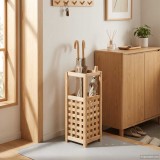 vidaXL Suport de umbrele, 18 x 18 x 50 cm, lemn masiv de nuc 247104