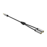 Splitter audio stereo Jack 3.5 mm tata la 2x Jack 3.5 mm mama 25cm Orico AM-2F3