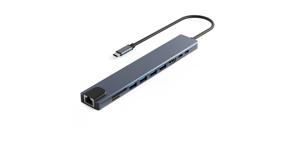 Hub Adaptor Multiport 10 in 1 SpectrumPoint®, USB-C 3.1, 4K HDMI Output ...