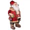 Figurină Decorativă Moș Crăciun, 81 cm, Felinar și Carte, Roșu