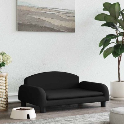 vidaXL Pat de c&amp;acirc;ini, negru, 70x45x30 cm, textil foto