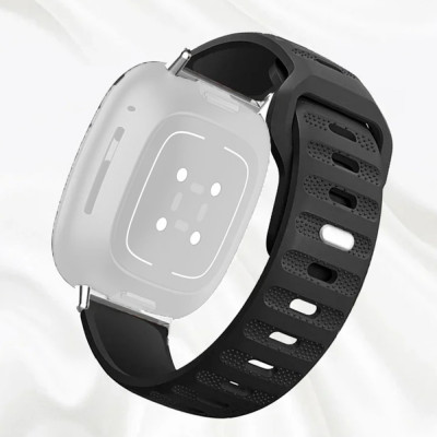 Curea silicon, compatibila Samsung Galaxy Watch 4, 40mm, telescoape QR, Carbon Grip foto