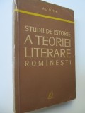 Studii de istorie a teoriei literare romanesti - Al. Dima
