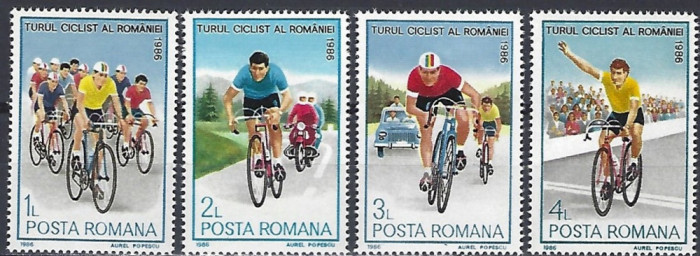 C2319 - Romania 1986 - Sport - Ciclism 4v.neuzat,perfecta stare