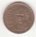 Mexic 20 pesos 1989 - primul președinte mexican Guadalupe Victoria
