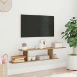 VidaXL Raft TV montat pe perete stejar artizanal 125x18x23 cm lemn