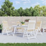 VidaXL Perne de scaun cu spătar &icirc;nalt 4 buc, bej, țesătură Oxford