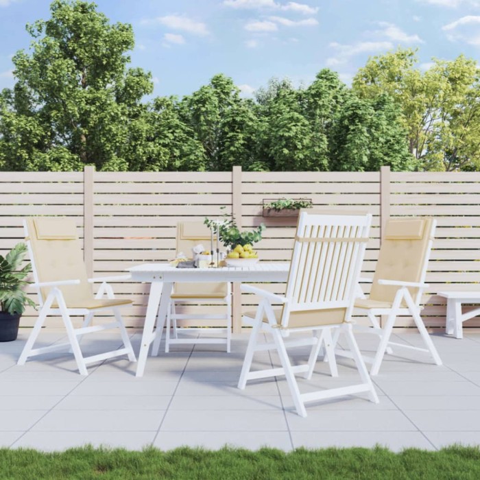 vidaXL Perne de scaun cu spătar &icirc;nalt 4 buc, bej, țesătură Oxford 361884