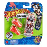 Set mini placa skateboard cu pantofi, Hot Wheels, Tony Hawk, Perception Deception, HNG41