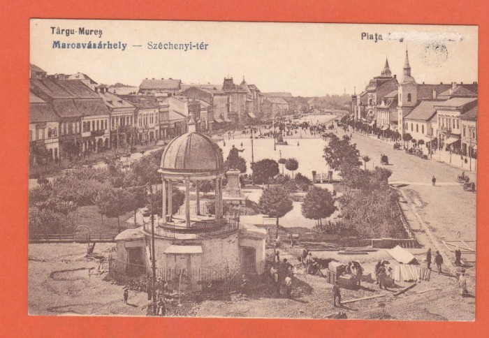 AMS @ - ILUSTRATA TARGU MURES - PIATA, necirculata, sters numele pietei, animata