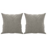 Cumpara ieftin Perne decorative, 2 buc., gri deschis, 40x40 cm, catifea