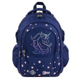 Ghiozdan cu 4 compartimente, St Majewski, St. Right Unicorn Glow, 43 cm