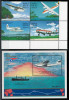 Palau 1985 Mi 92/95 + bl 1 MNH - 50 de ani de posta aeriana peste Pacific, Nestampilat