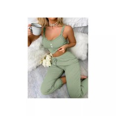 Set Pijama de Dama 2 Piese, Verde Menta - MEI47