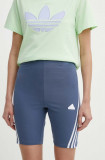 Cumpara ieftin Adidas pantaloni scurti femei, culoarea albastru marin, modelator, high waist, IS3628