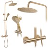 Coloana de dus cu termostat REA VINCENT Gold Brush