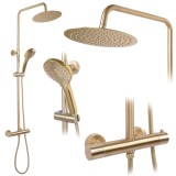 Coloana de dus cu termostat REA VINCENT Gold Brush