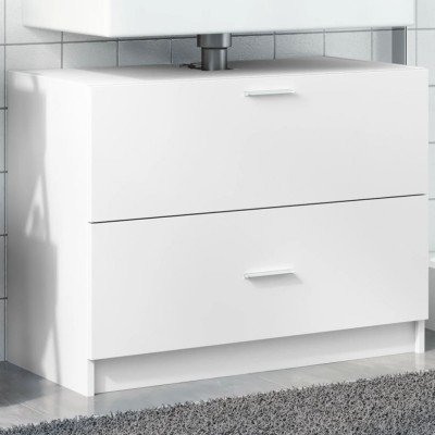 vidaXL Dulap de chiuvetă, alb, 78x37x59 cm, lemn prelucrat 848115 foto