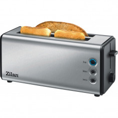 Prajitor paine dublu Zilan ZLN2720, 1300 W, 2-4 felii, 6 grade de rumenire, Inox