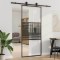 vidaXL Ușă glisantă Negru 90 x 205 cm Sticlă securizată, Aluminiu 42012461