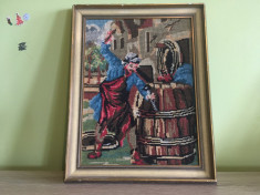 Goblen pinter (dogar - butoier, fabrica de bere, vin?) - foarte vechi foto
