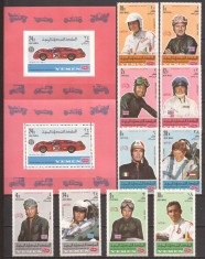 YEMEN SPORT PILOTI ( serie dt.+ 2 colite dt. si ndt.) MNH