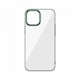 Husa Apple iPhone 12 / 12 Pro, Baseus Glitter, Verde / Transparent, 6.1 inch