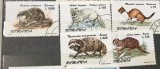 (H) Timbre Serii Romania Fauna Rozatoare, Stampilat