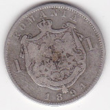 Romania 1 leu 1894, Argint
