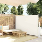 Cumpara ieftin Copertină laterală retractabilă de terasă, crem, 140 x 500 cm