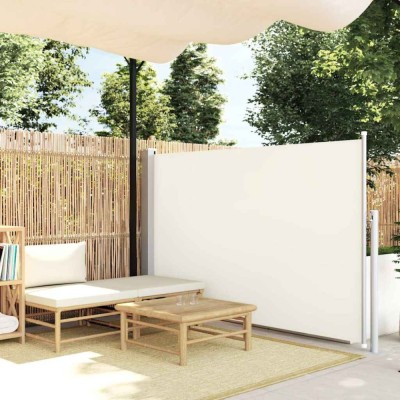 vidaXL Copertină laterală retractabilă de terasă, crem, 140 x 500 cm 48395 foto