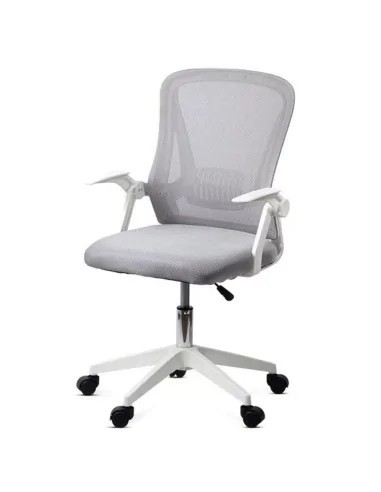 Scaun birou ergonomic OFF 433, mesh, inaltime ajustabila, baza polipropilena, suport lombar, cotiere rabatabile, 90 kg, gri