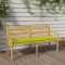 vidaXL Bancă Batavia cu pernă verde aprins, 150 cm, lemn masiv tec 3100837
