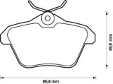 Set placute frana Punte spate Alfa Romeo 156 (932) 1997-2005, 164 , 1987-10.1998; 166 (936) 1998-2008; Lancia Kappa 1994-2001, SRLine Polonia
