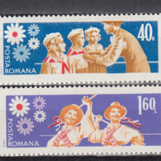 ROMANIA 1968 LP 674 PIONIERI SERIE MNH