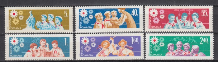 ROMANIA 1968 LP 674 PIONIERI SERIE MNH