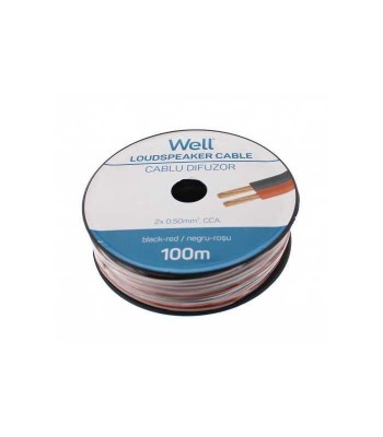 Cablu difuzor rosu/negru 2x0.5mmp CCA Well LSP-CCA0.50BR-100-WL foto