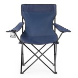 Scaun pliabil pentru camping si pescuit Sersimo, cu suport pahar, albastru