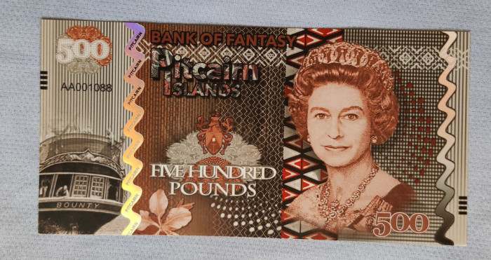 Bank of Fantasy - Pitcairn Islands - Set 5 10 20 50 100 500 Pounds (2019)