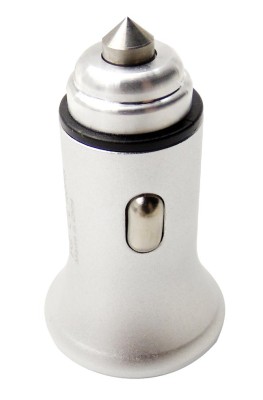Incarcator auto dual USB 2.4A argintiu foto