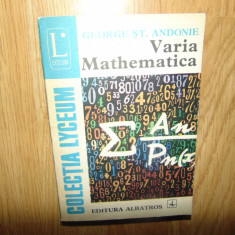 George St. Andonie-Varia Mathematica