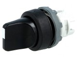Comutator Rotativ 22mm 3 Poziții Negru