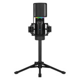 Microfon Streamplify MIC RGB cu trepied