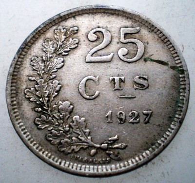 2.075 LUXEMBURG LUXEMBOURG 25 CENTIMES 1927 foto