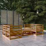 VidaXL Set mobilier de grădină, 5 piese, maro miere, lemn masiv de pin